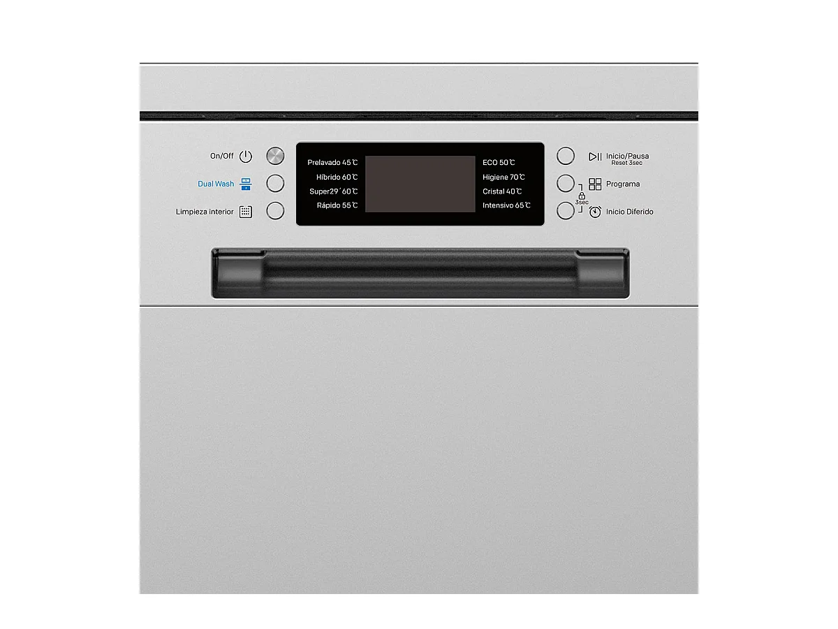 Lavavajillas Svan SVJ606XD 15 cubiertos 8 programas 3 bandejas D inox 84,5 cm