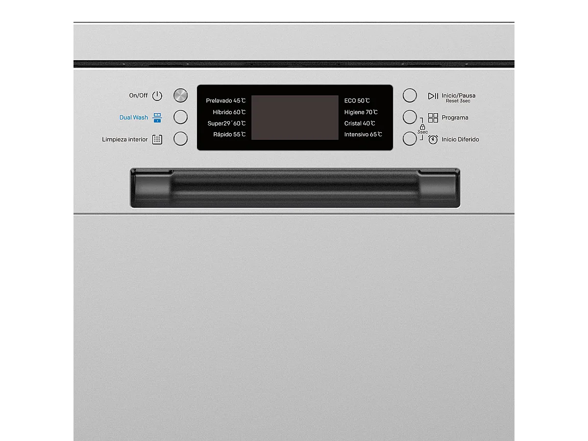 Lavavajillas Svan SVJ606XD 15 cubiertos 8 programas 3 bandejas D inox 84,5 cm