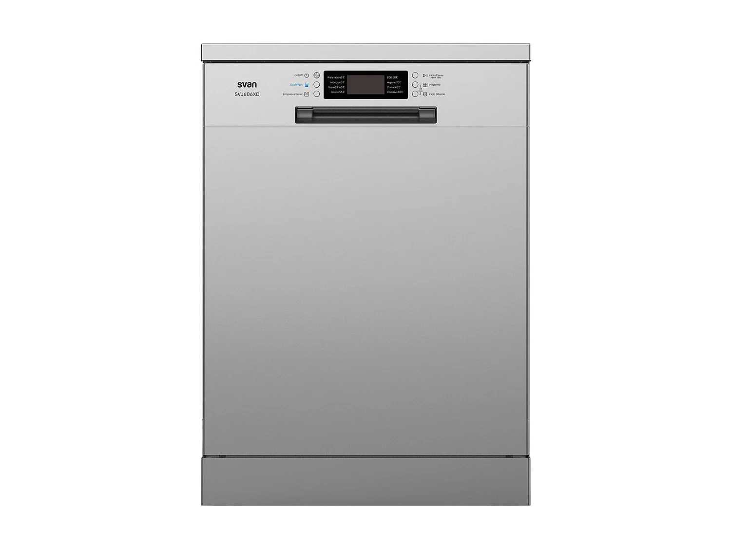 Lavavajillas Svan SVJ606XD 15 cubiertos 8 programas 3 bandejas D inox 84,5 cm