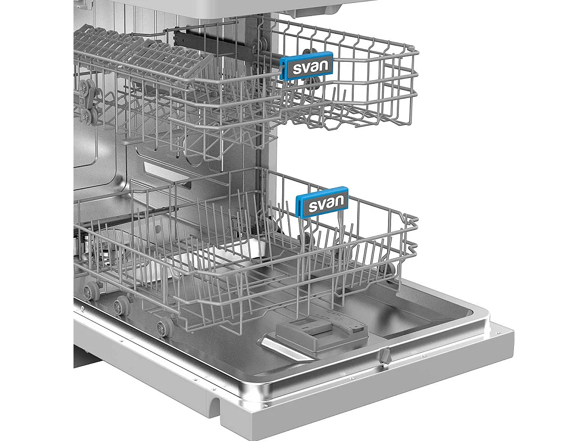 Lavavajillas Svan SVJ606XD 15 cubiertos 8 programas 3 bandejas D inox 84,5 cm