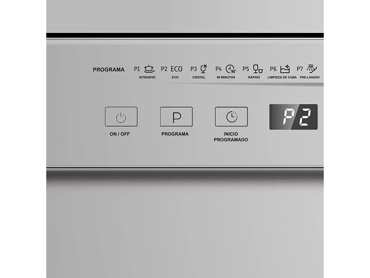 Lavavajillas Infiniton DIW-60.6S 12 servicios 7 programas E inox 59,8 cm