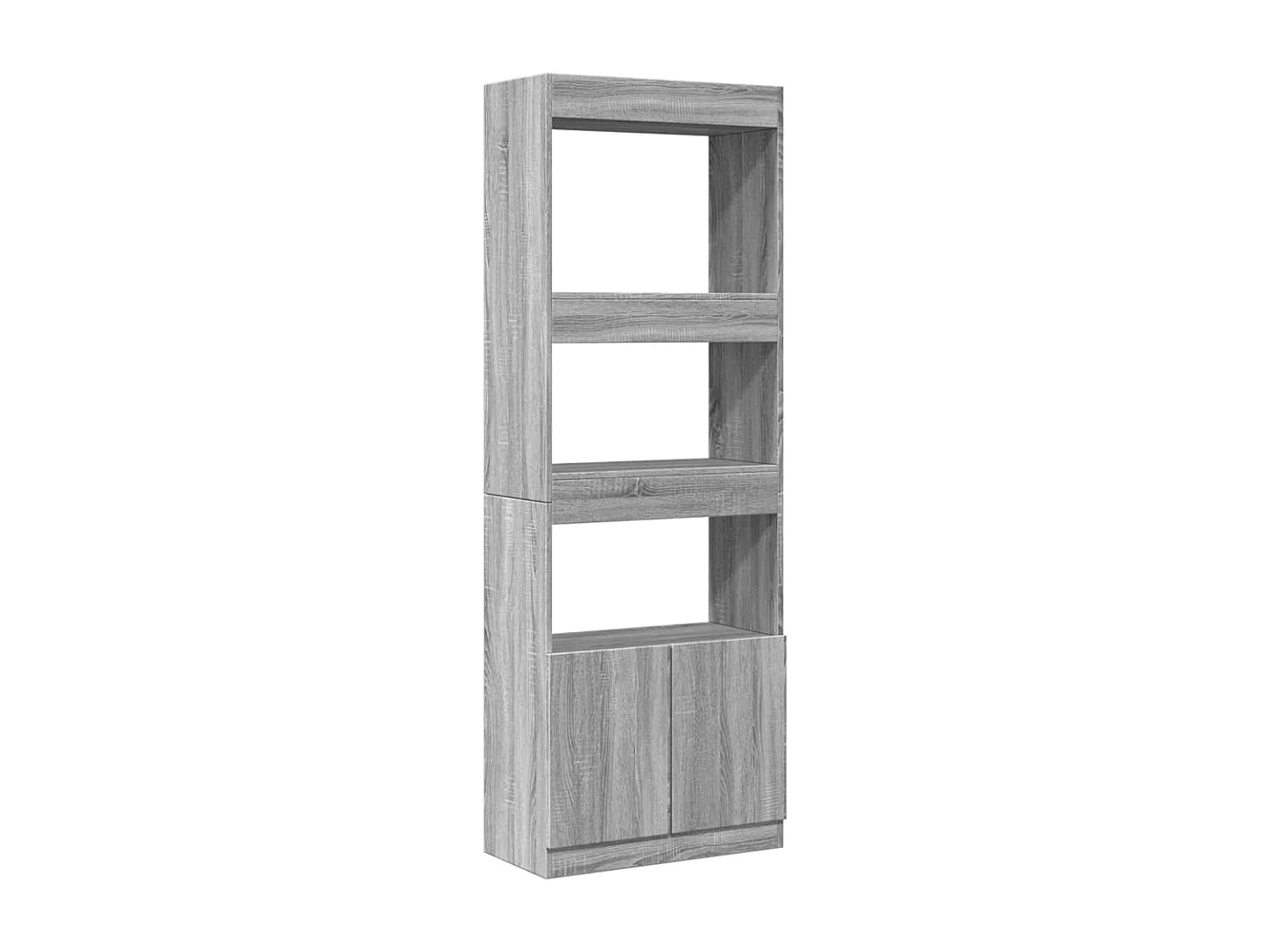 Buffet | Bahut | Meuble de rangement haut 63x33x180 cm sonoma gris bois d'ingénierie