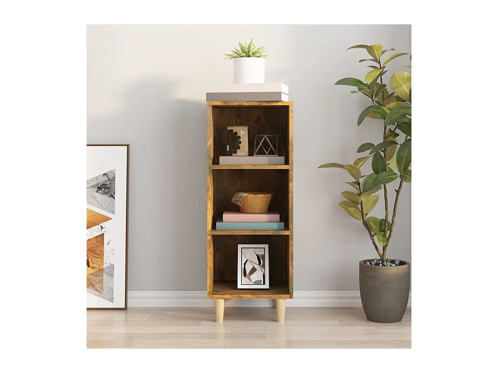 Credenza | Buffet | Armadio Rovere Fumo 34,5x32,5x90 cm in Legno Multistrato