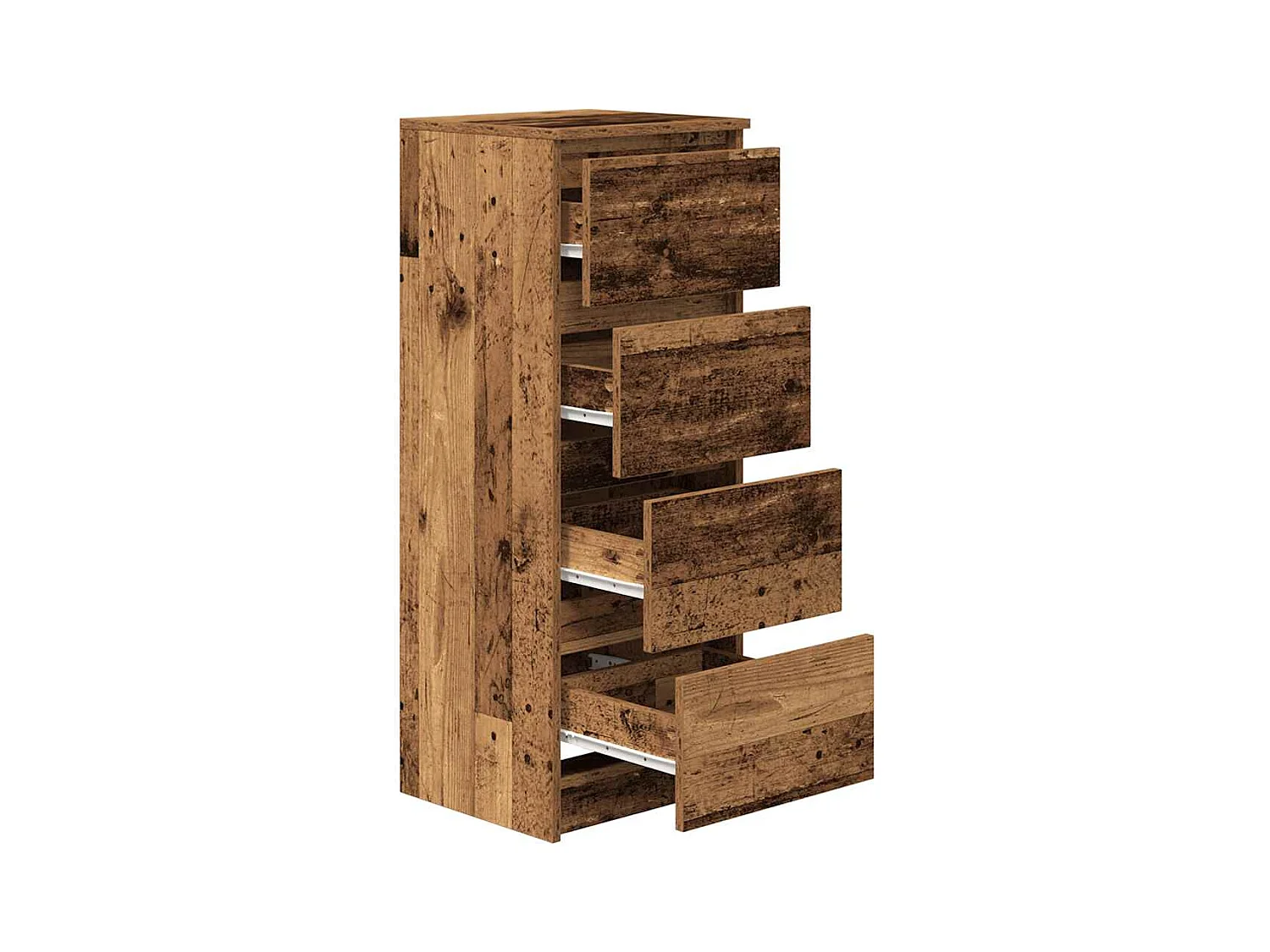 Buffet | Commode à tiroir | Meuble de rangement vieux bois 37,5x35x99 cm bois d'ingénierie