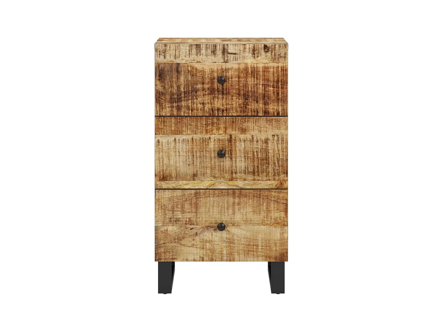 Credenza | Buffet | Armadio con 3 Cassetti 40x33,5x75 cm Legno Massello di Mango