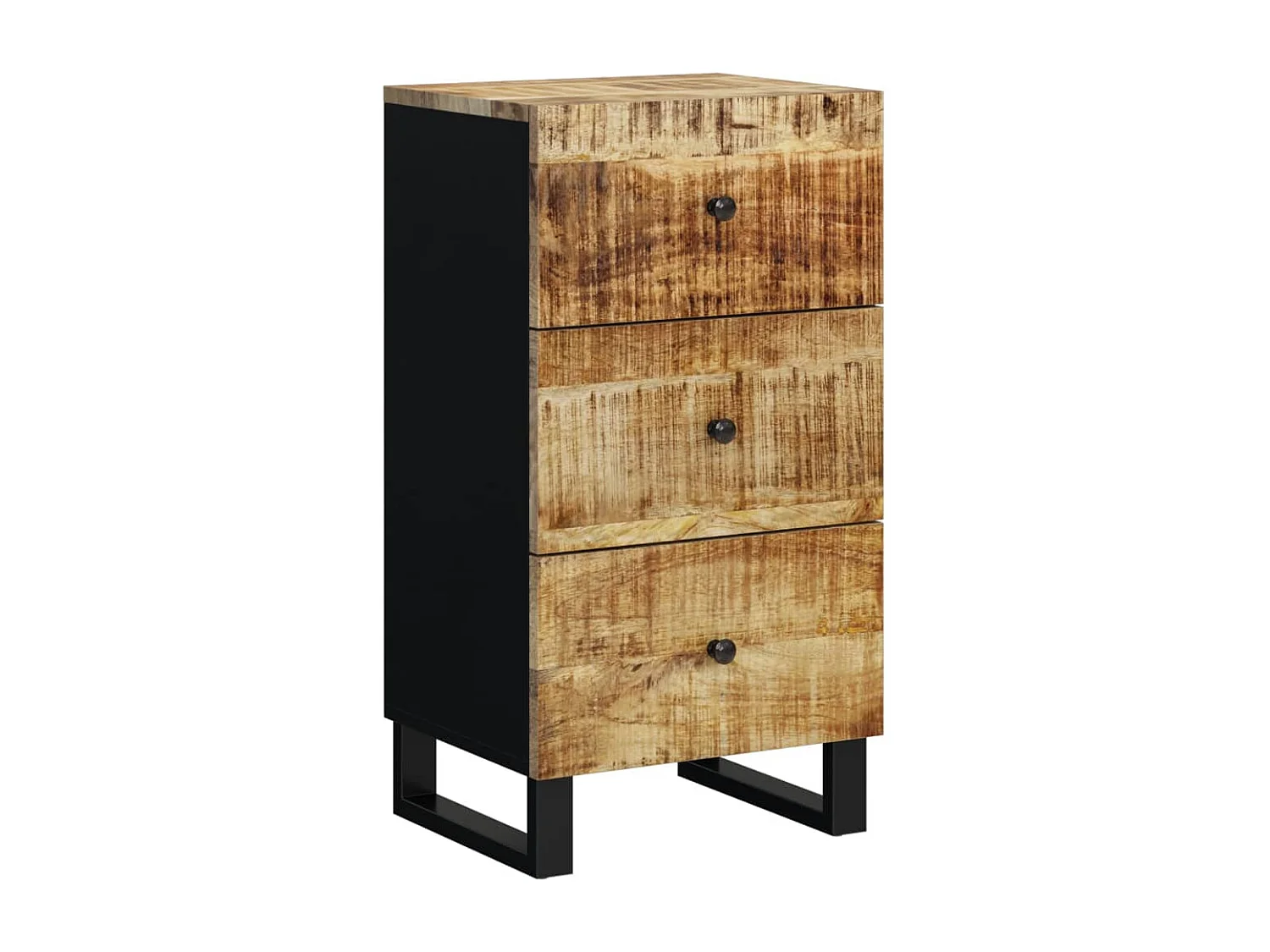 Credenza | Buffet | Armadio con 3 Cassetti 40x33,5x75 cm Legno Massello di Mango
