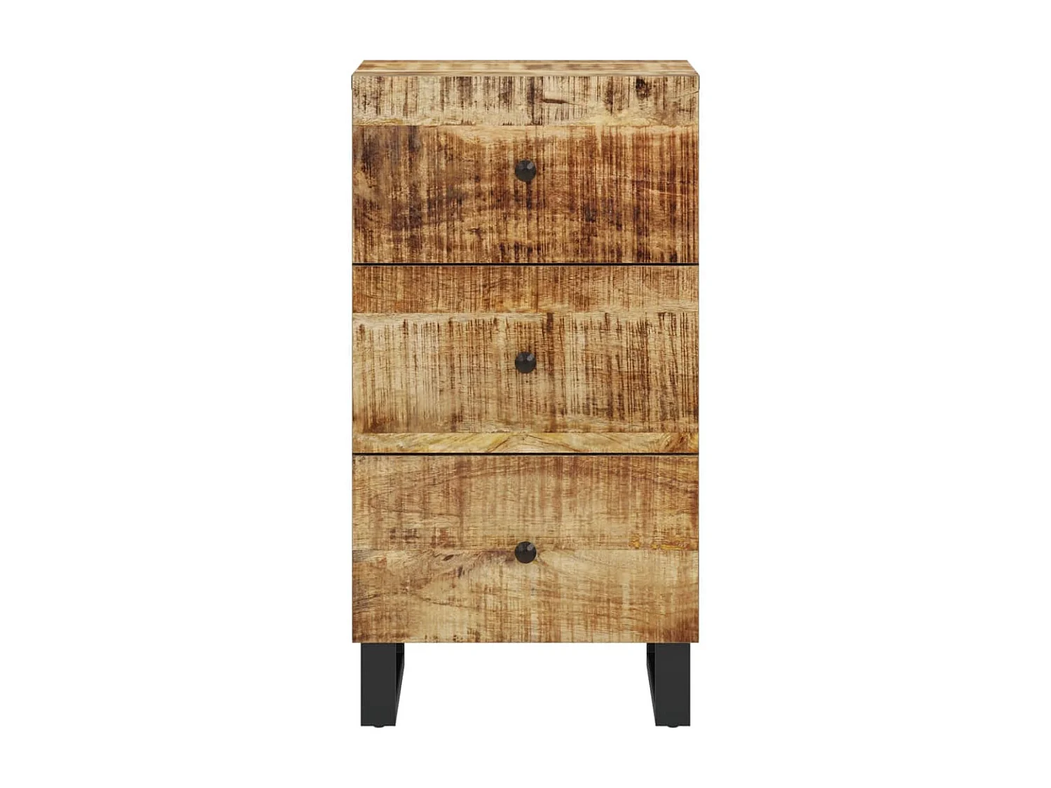 Credenza | Buffet | Armadio con 3 Cassetti 40x33,5x75 cm Legno Massello di Mango
