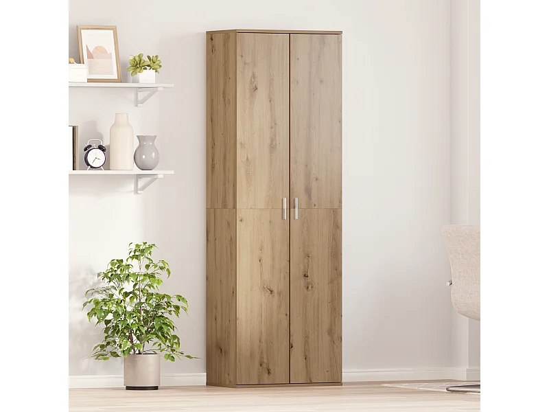 Credenza | Buffet | Armadio Alto in Rovere Artigianale 60x35x180 cm Legno Ingegnerizzato