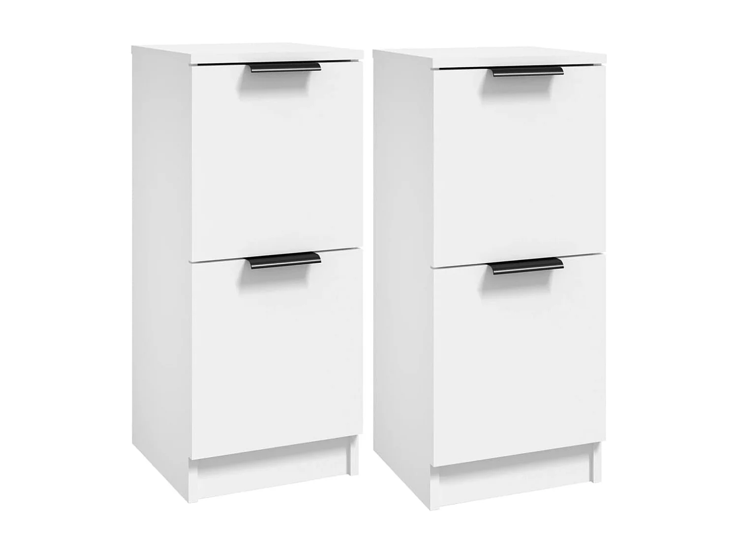 Buffets | Bahuts | Meuble de rangement 2 pcs blanc 30x30x70 cm bois d'ingénierie
