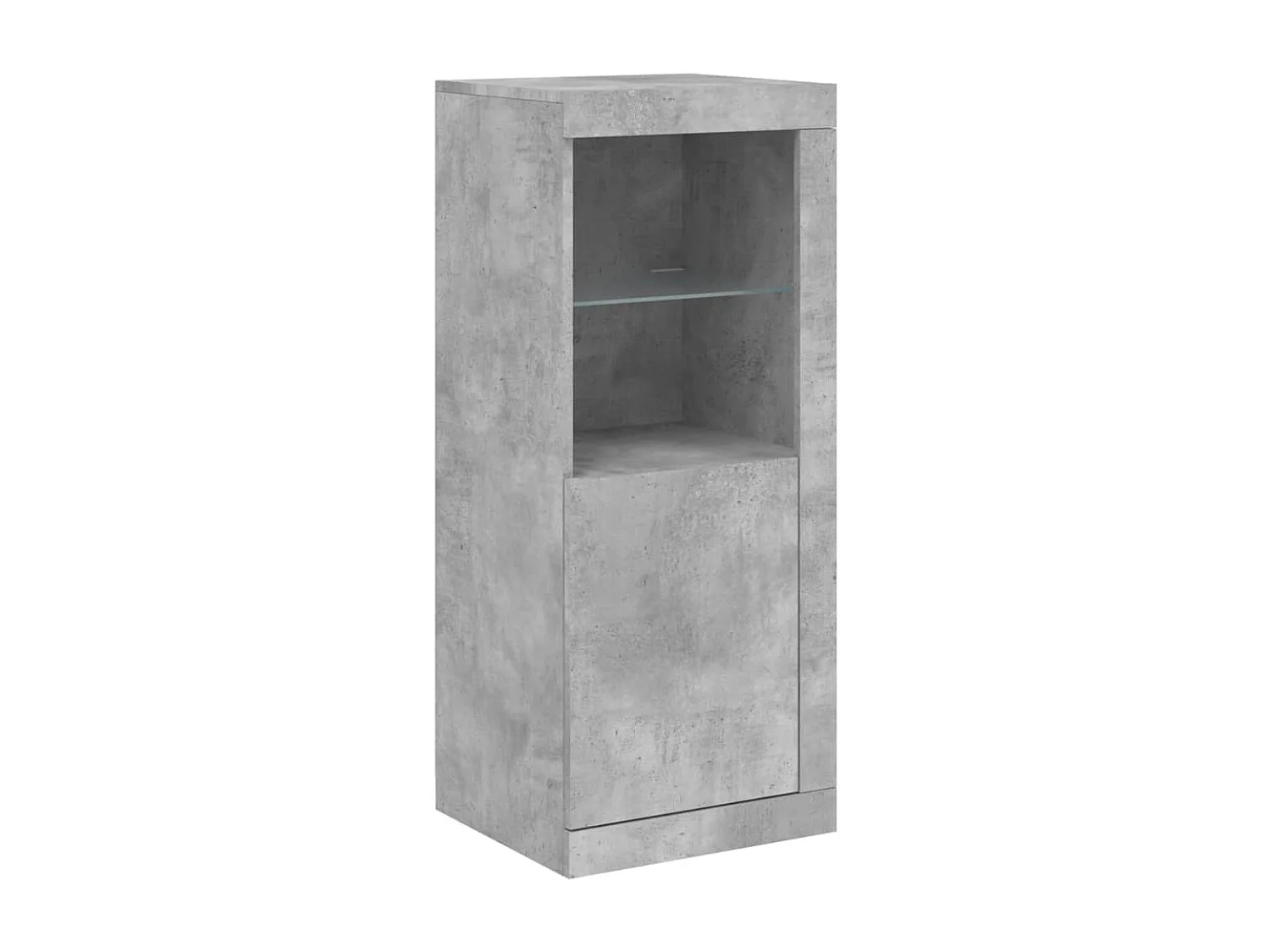 Buffet | Bahut | Meuble de rangement avec lumières LED gris béton 41x37x100 cm