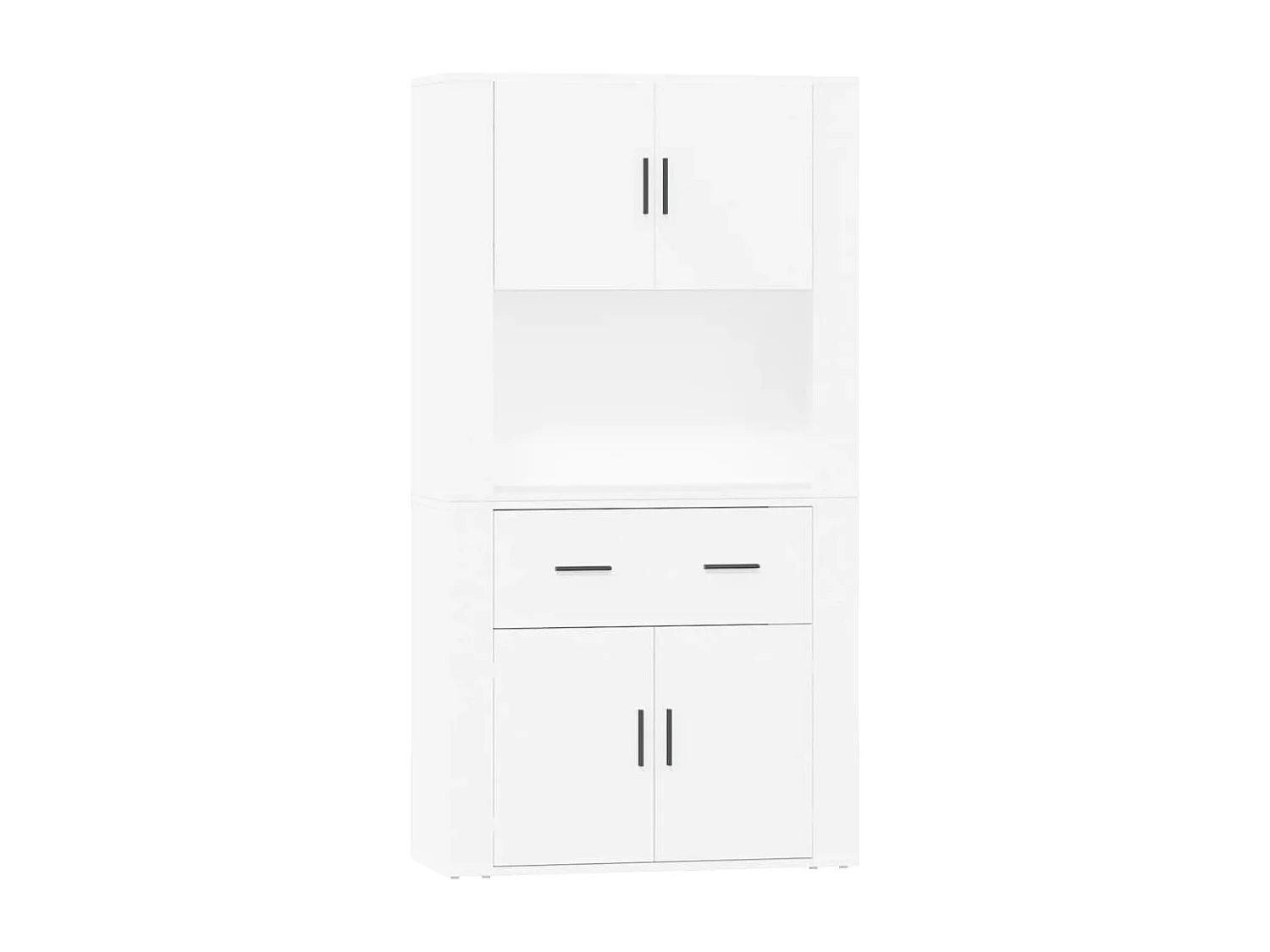 Buffet | Bahut | Meuble de rangement haut Blanc Bois d'ingénierie