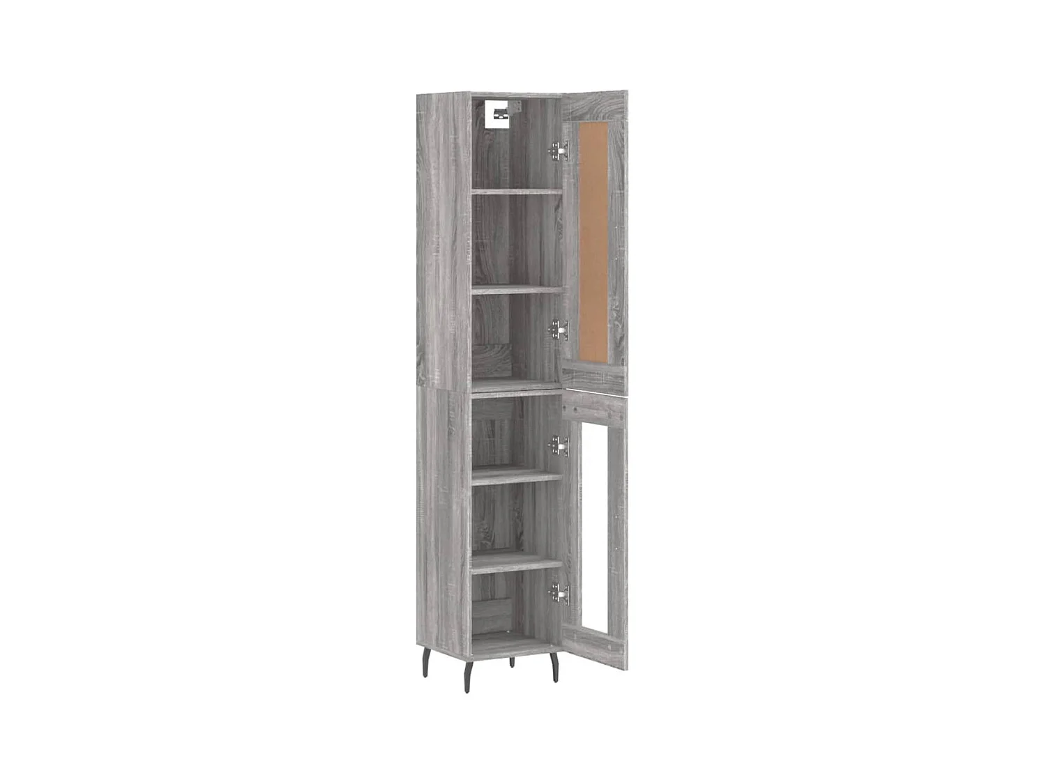 Buffet | Bahut | Meuble de rangement haut Sonoma gris 34,5x34x180 cm Bois d'ingénierie