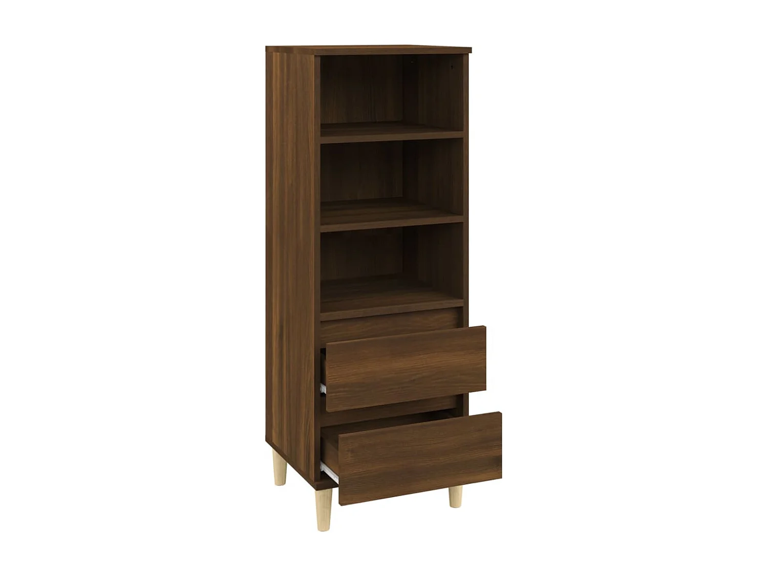 Credenza | Buffet | Armadio Rovere Marrone 40x36x110 cm in Legno Multistrato