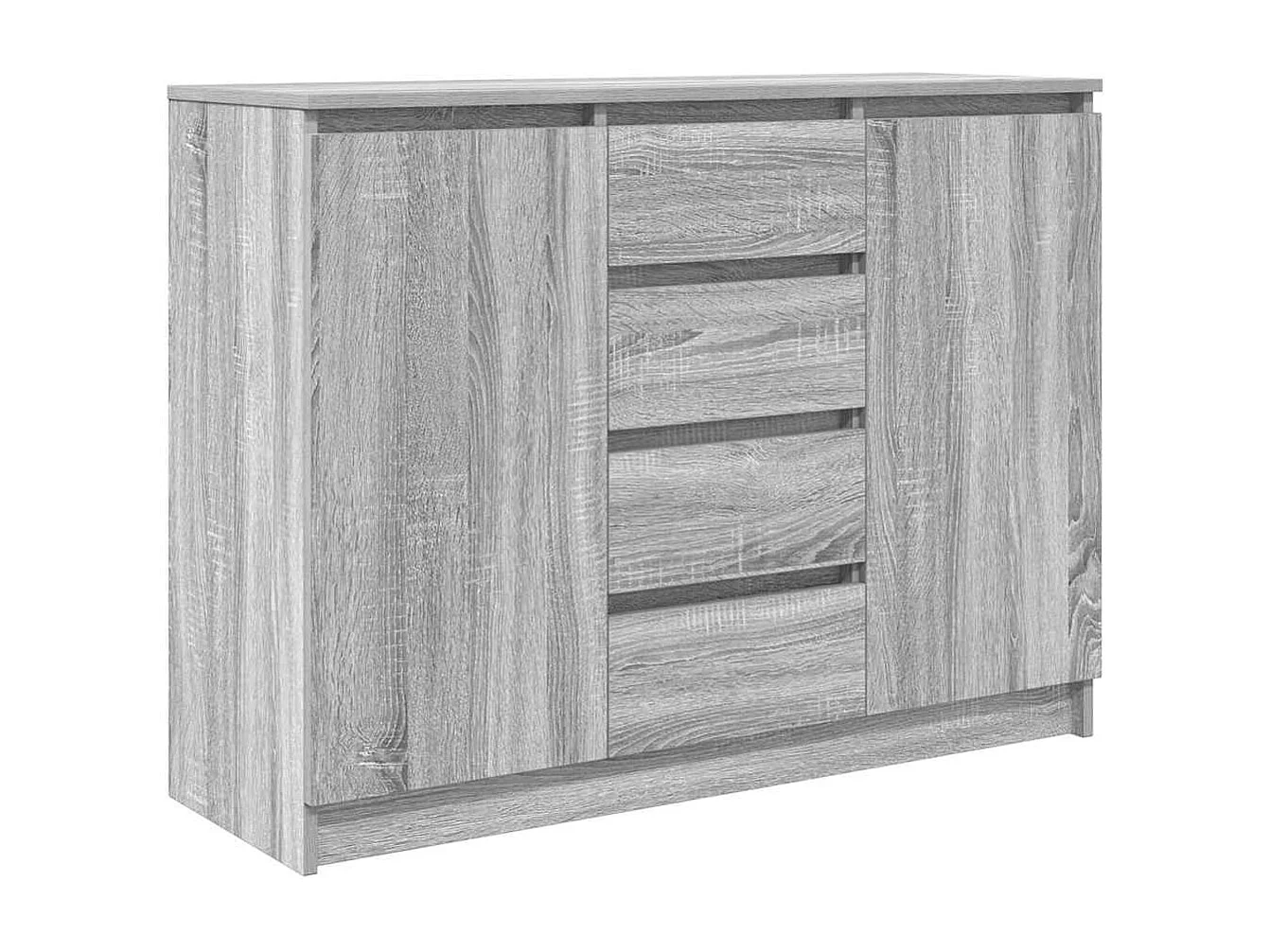 Credenza | Buffet | Armadio con Cassetti Grigio Sonoma 100,5x35x76cm in Truciolato