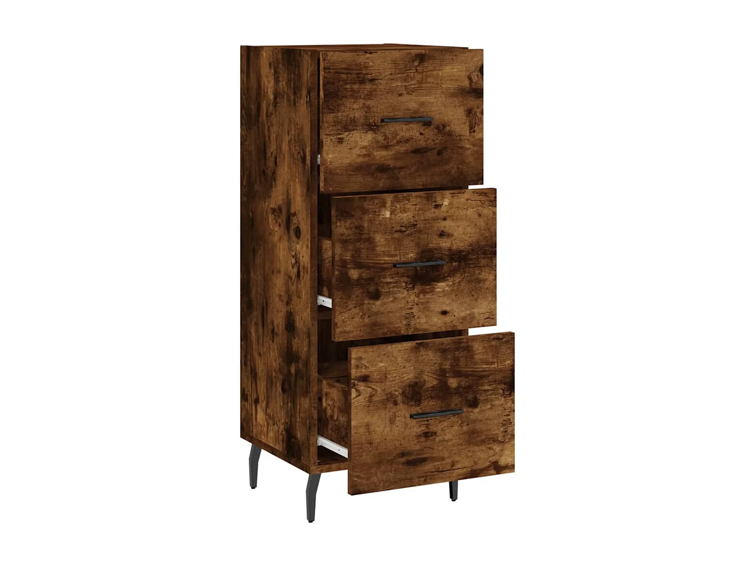Buffet | Bahut | Meuble de rangement Chêne fumé 34,5x34x90 cm Bois d'ingénierie