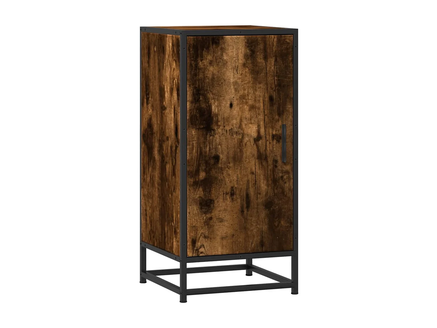 Buffet | Bahut | Meuble de rangement chêne fumé 35,5x35x76 cm bois d'ingénierie et métal