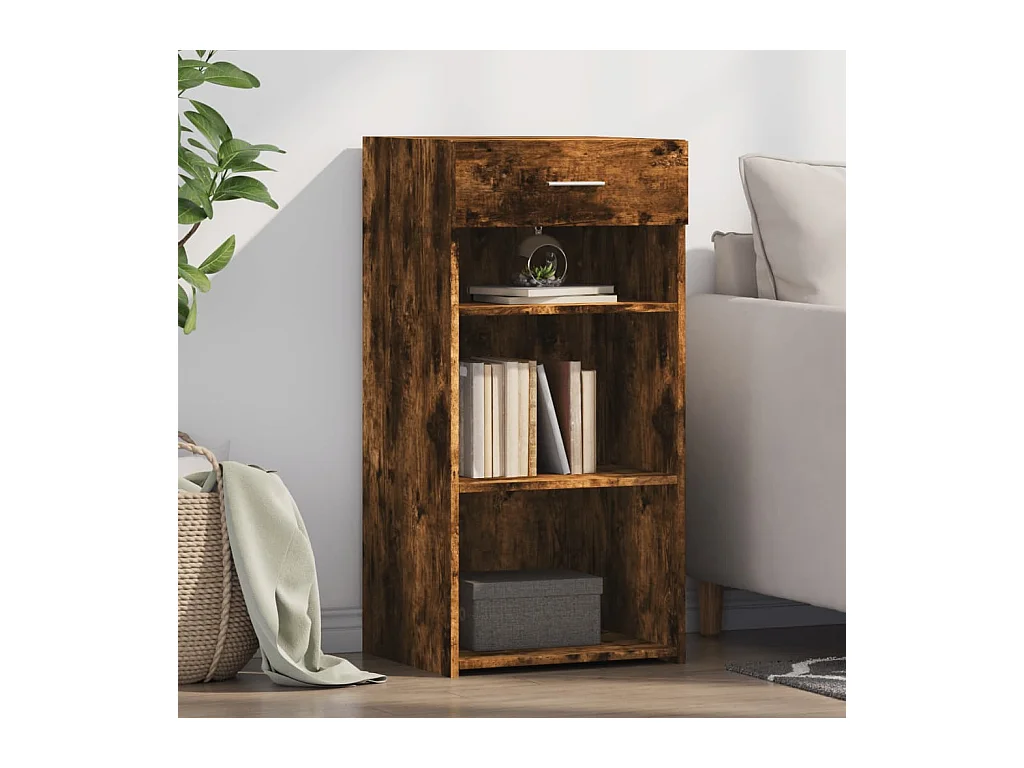 Credenza | Buffet | Armadio Rovere Fumo 45x42,5x93 cm in Legno Multistrato