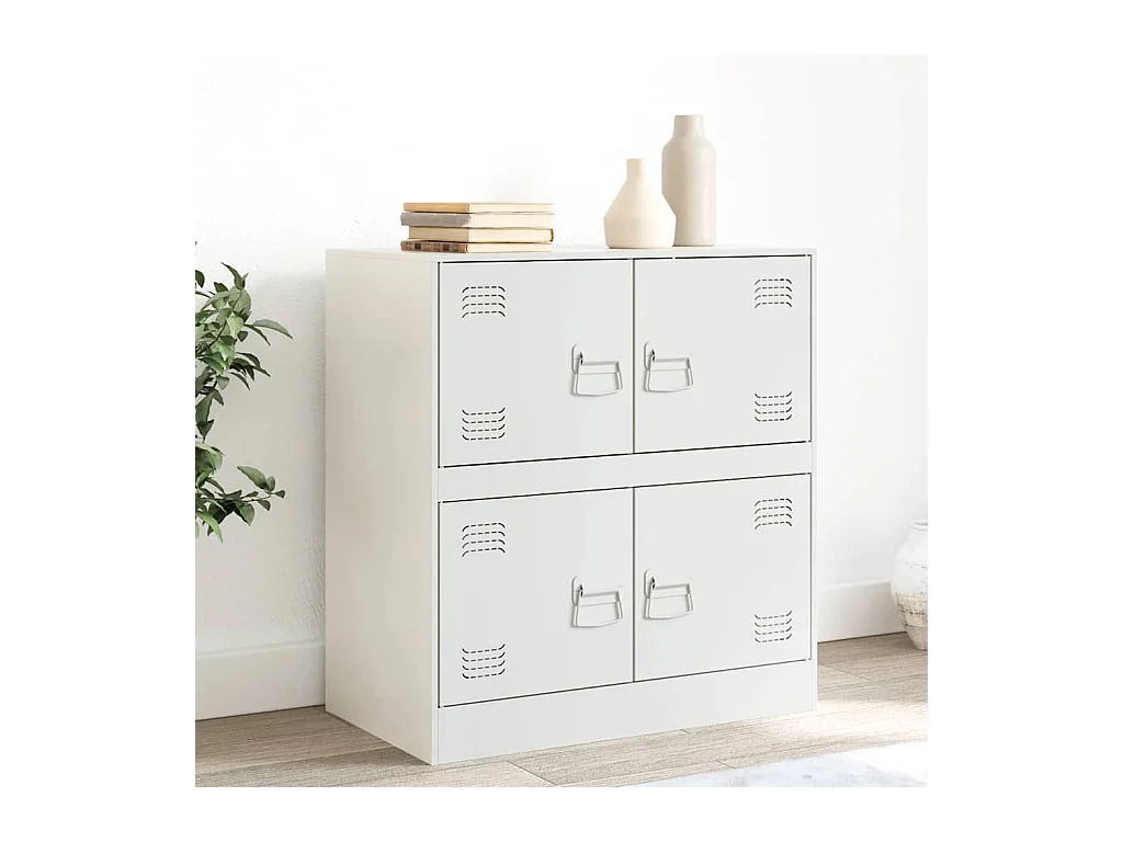 Buffet | Bahut | Meuble de rangement blanc 67x39x73 cm acier