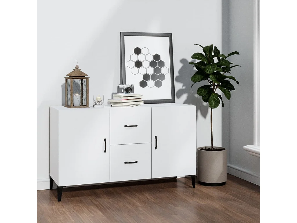 Buffet | Bahut | Meuble de rangement blanc 100x36x60 cm bois d'ingénierie