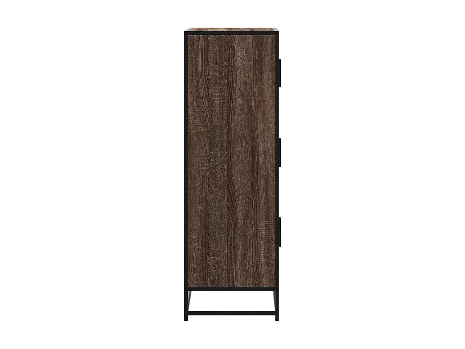 Buffet | Bahut | Meuble de rangement haut chêne marron 68x35x106,5 cm bois ingénierie métal
