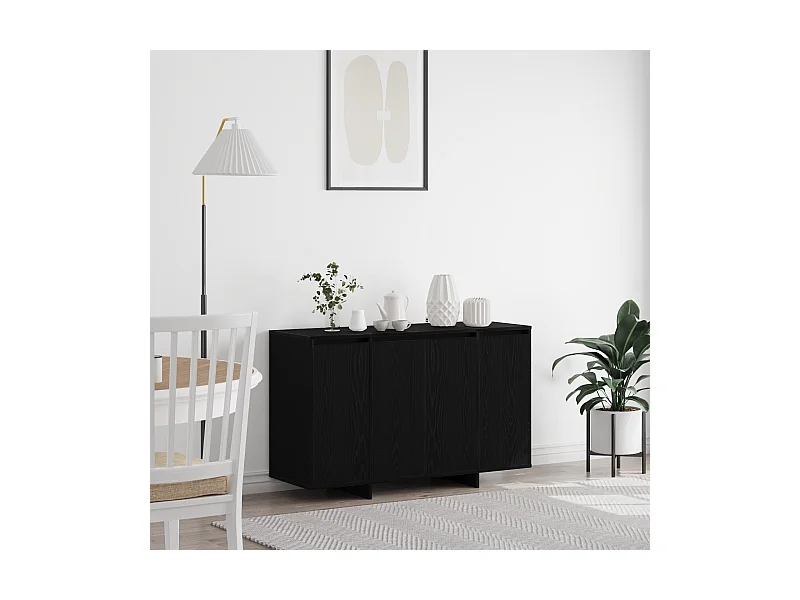 Credenza | Buffet | Armadio Nera in Rovere Rovere Nero Legno 120 x 41 x 75 cm