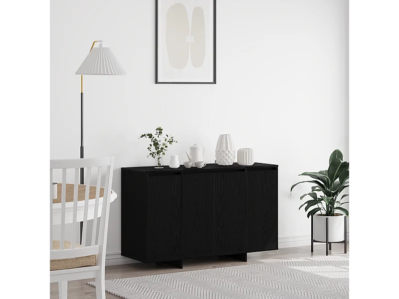 Buffet | Bahut | Meuble de rangement chêne noir Chêne noir Bois 120 x 41 x 75 cm