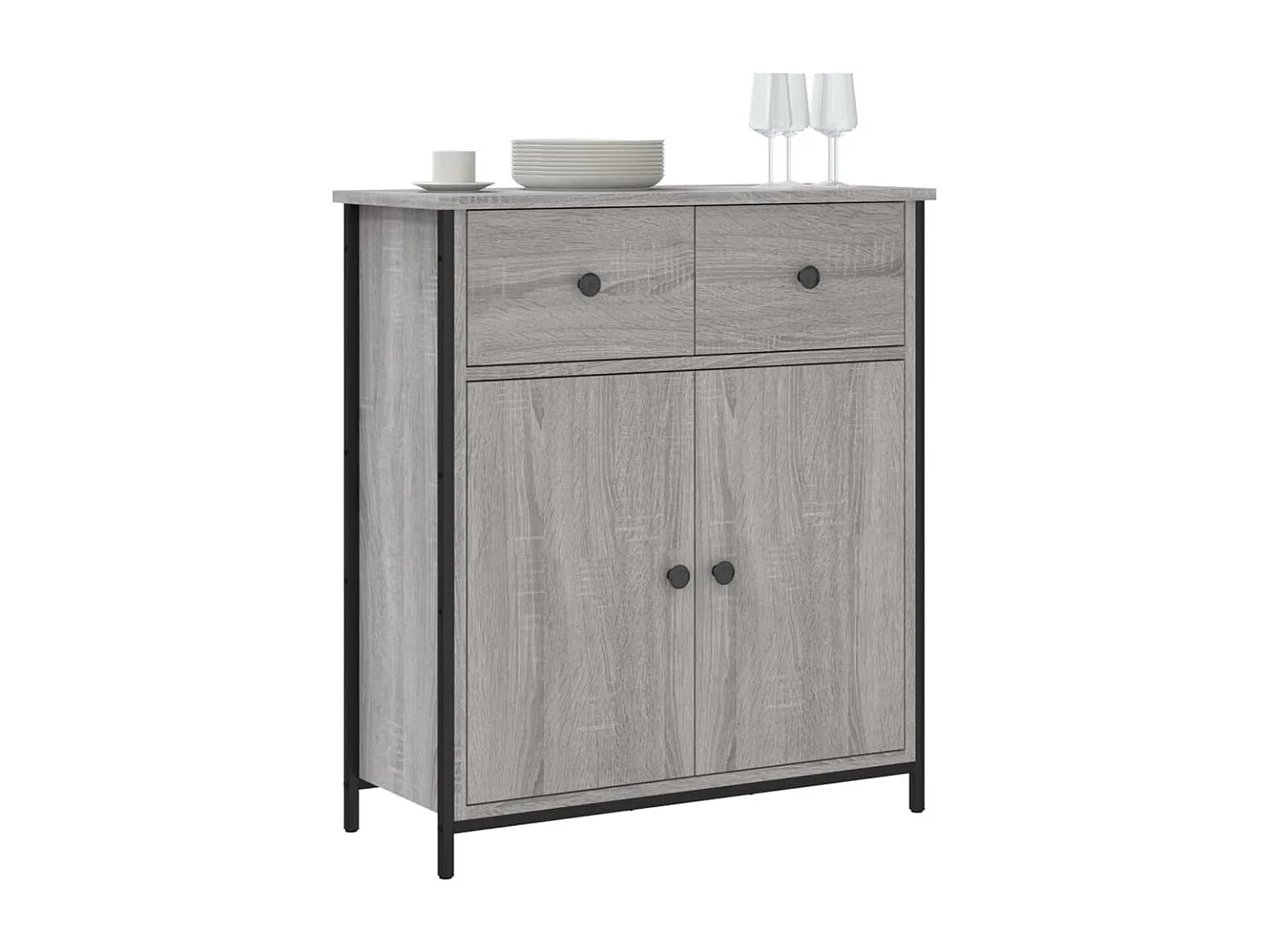 Credenza | Buffet | Armadio Grigio Sonoma 70x30x80 cm in Legno Multistrato