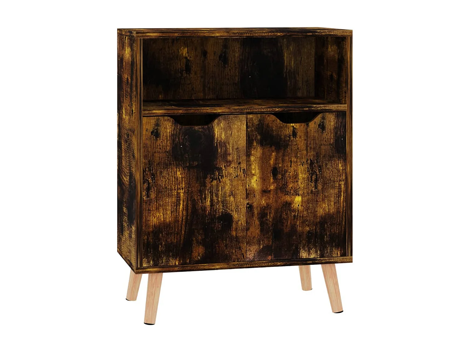 Buffet | Sideboard | Dressoir 60x30x72 cm bewerkt hout gerookt eikenkleurig