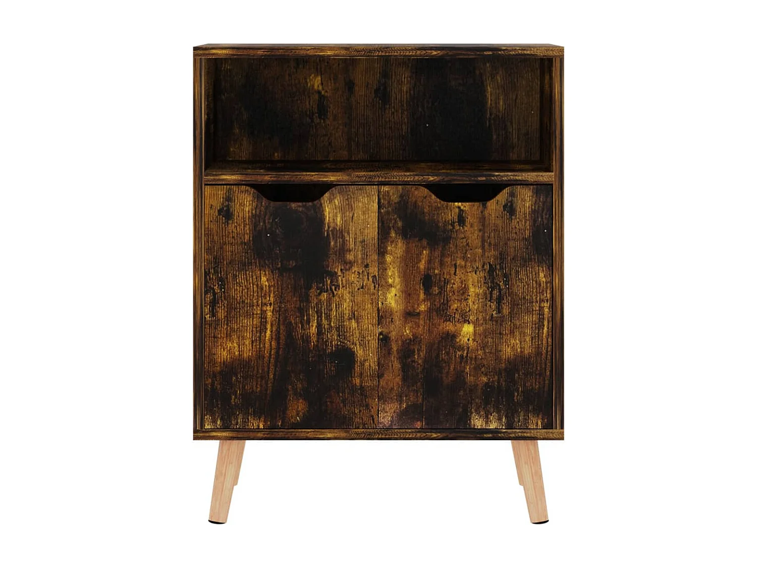 Buffet | Sideboard | Dressoir 60x30x72 cm bewerkt hout gerookt eikenkleurig