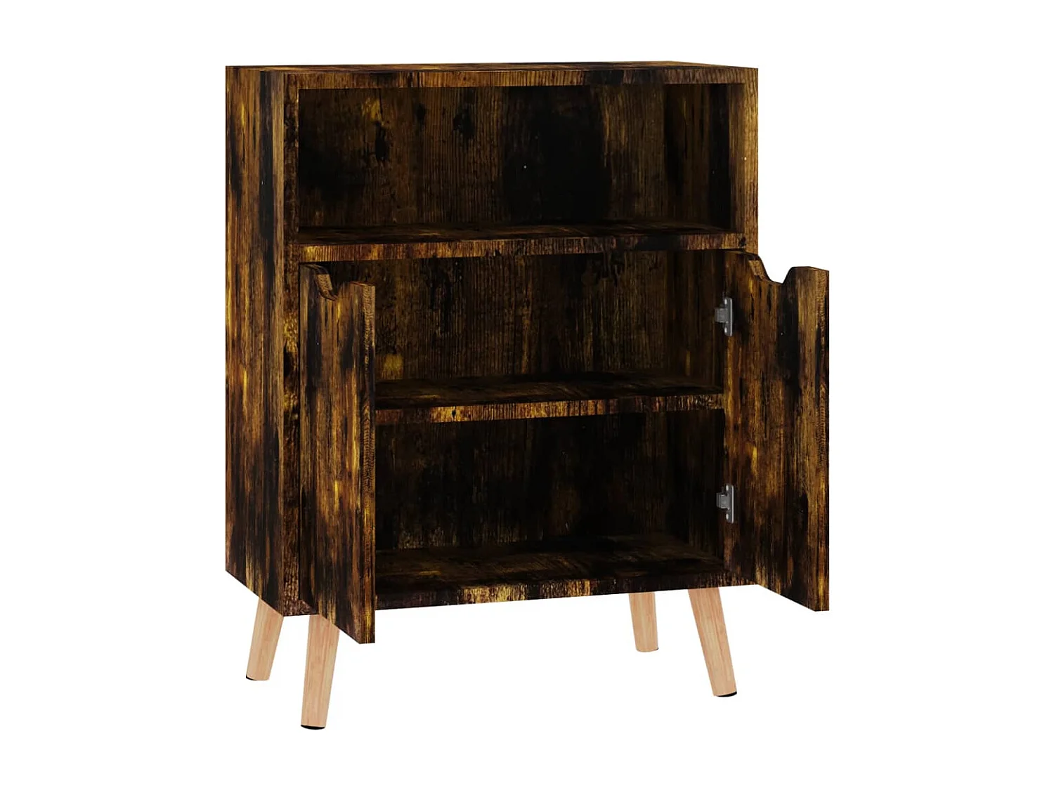 Buffet | Sideboard | Dressoir 60x30x72 cm bewerkt hout gerookt eikenkleurig