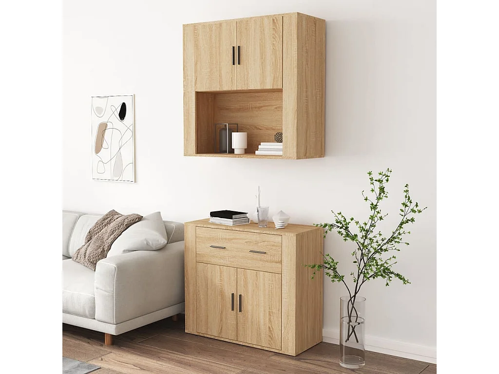 Credenza | Buffet | Armadio Rovere Sonoma in Legno Multistrato