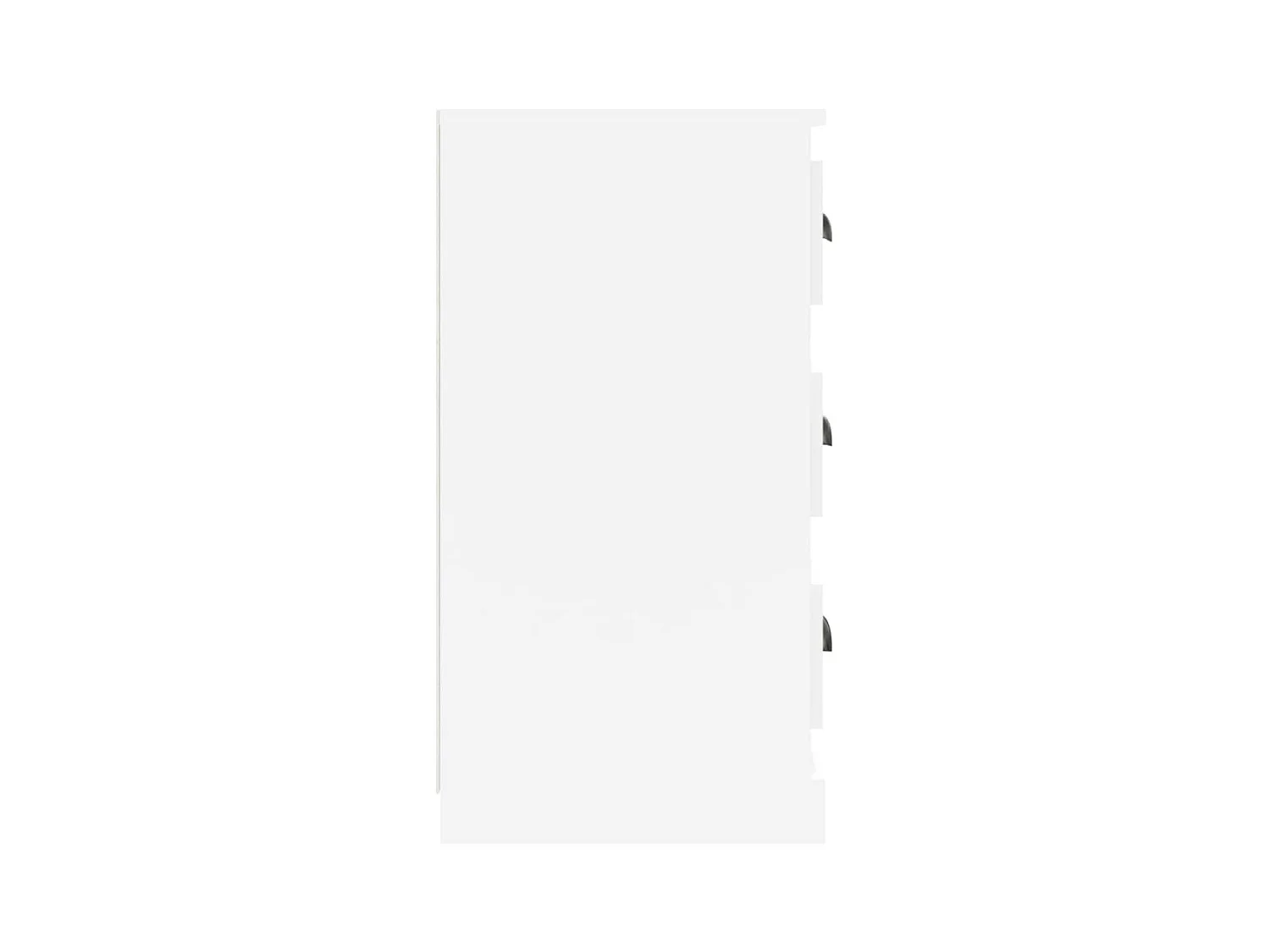 Buffet | Bahut | Meuble de rangement blanc brillant 70x35,5x67,5 cm bois d'ingénierie