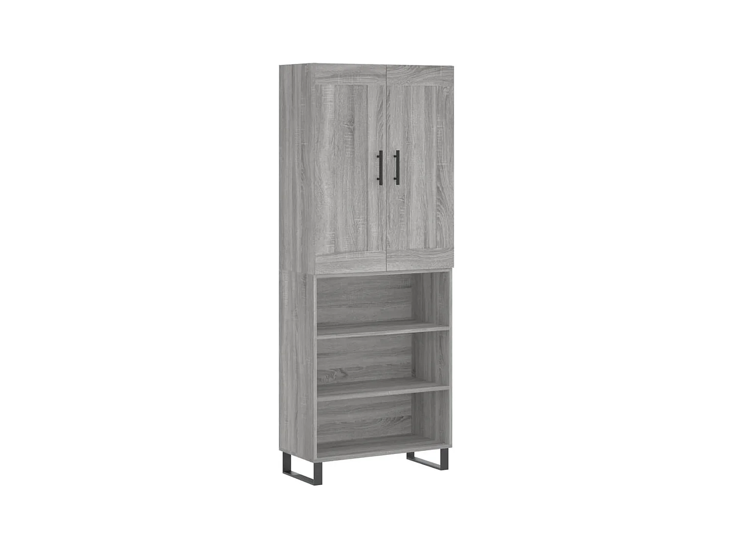 Buffet | Bahut | Meuble de rangement haut Sonoma gris 69,5x34x180 cm Bois d'ingénierie