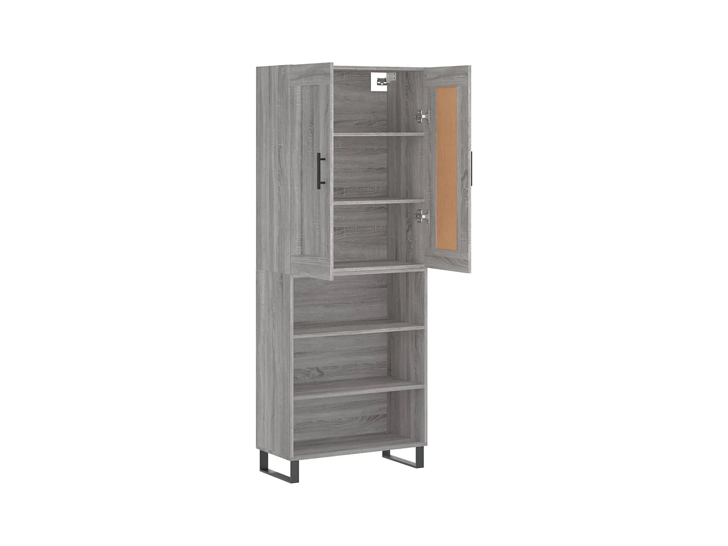 Buffet | Bahut | Meuble de rangement haut Sonoma gris 69,5x34x180 cm Bois d'ingénierie