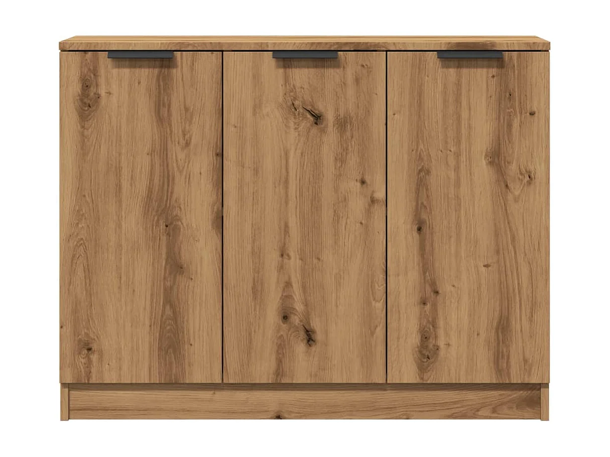 Buffet | Bahut | Meuble de rangement chêne artisanal 90,5x30x70 cm bois d'ingénierie