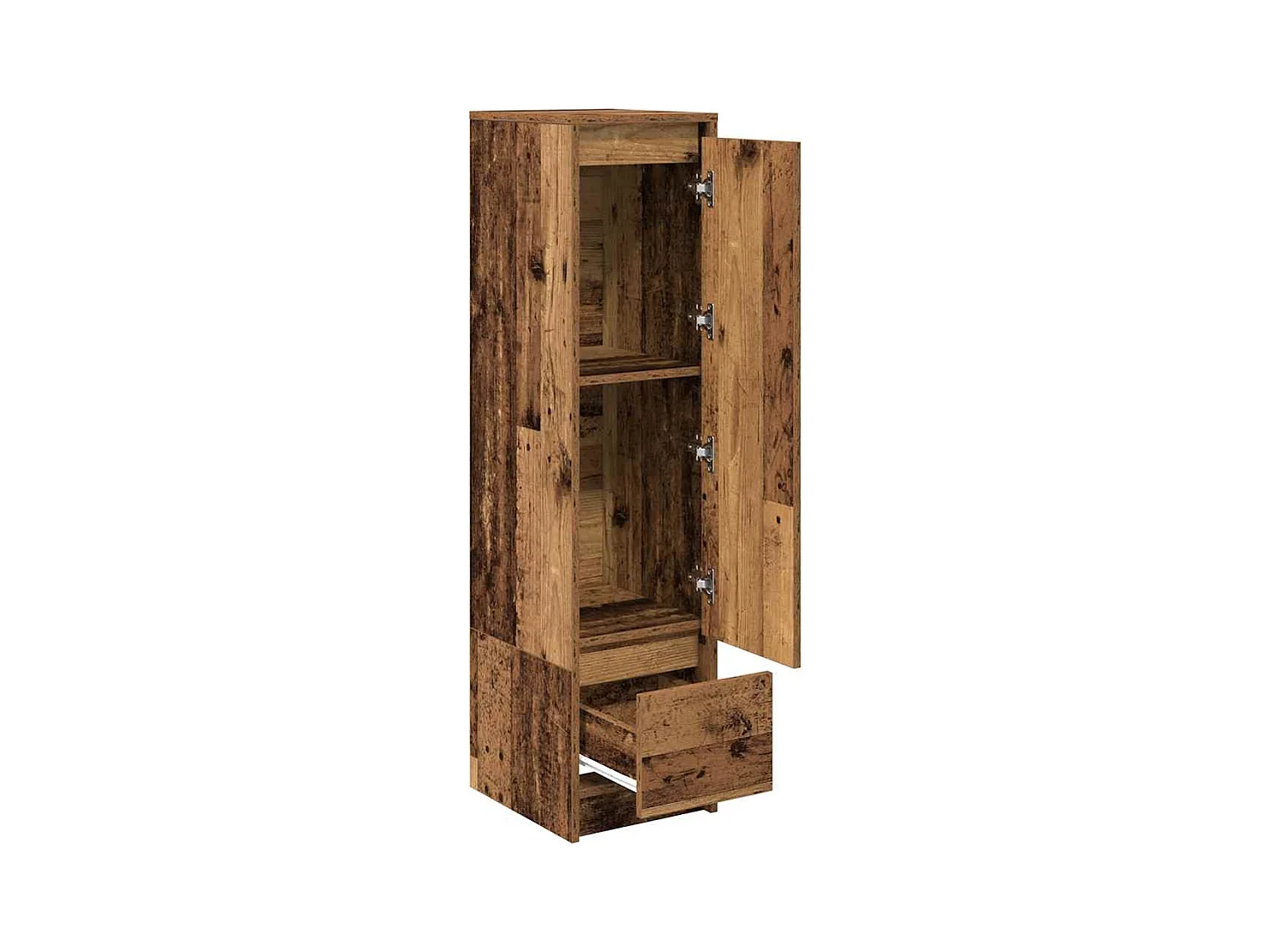 Buffet | Commode à tiroir | Meuble de rangement haut 29,5x34x119,5 cm vieux bois bois d'ingénierie