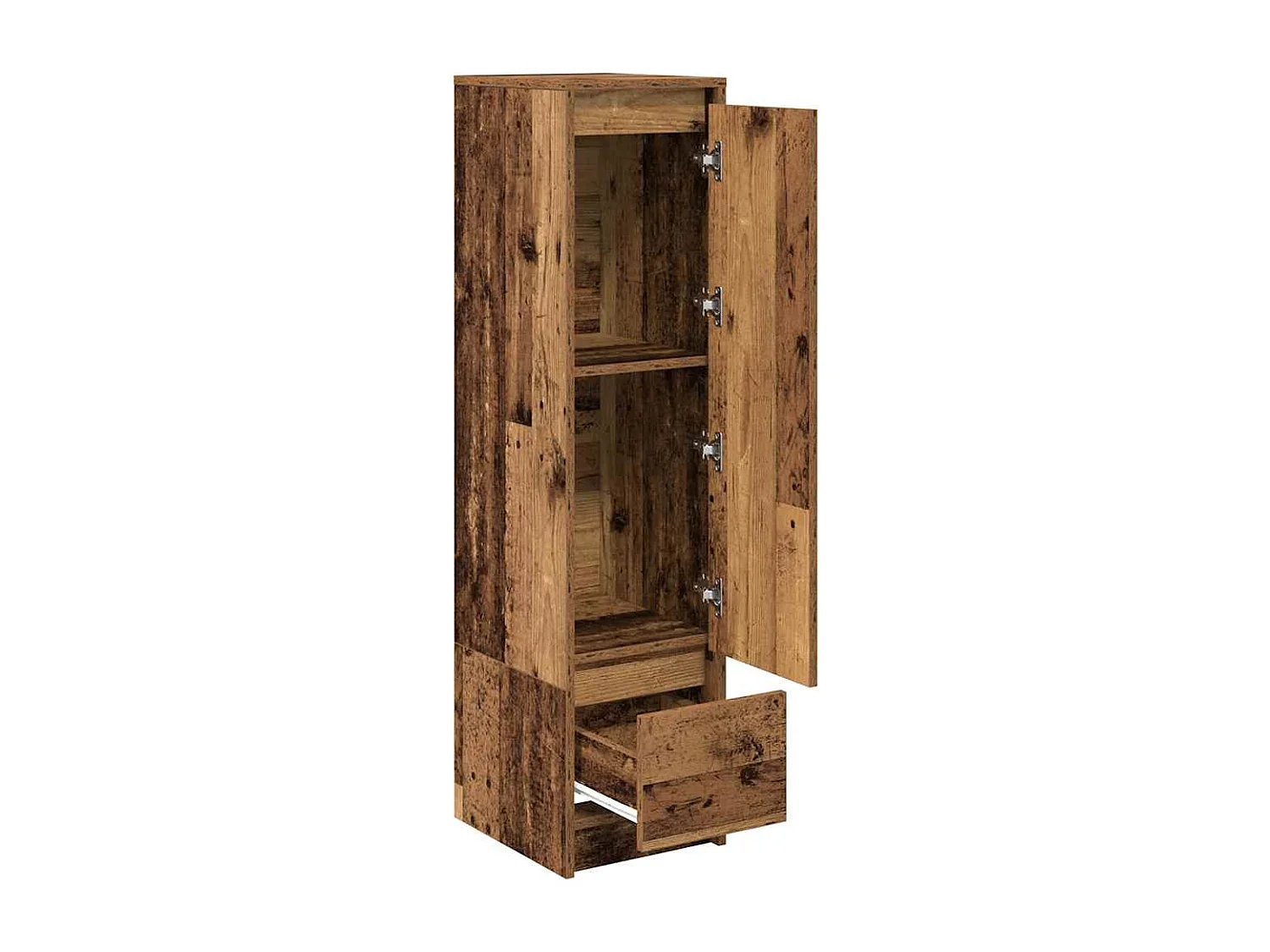 Buffet | Commode à tiroir | Meuble de rangement haut 29,5x34x119,5 cm vieux bois bois d'ingénierie