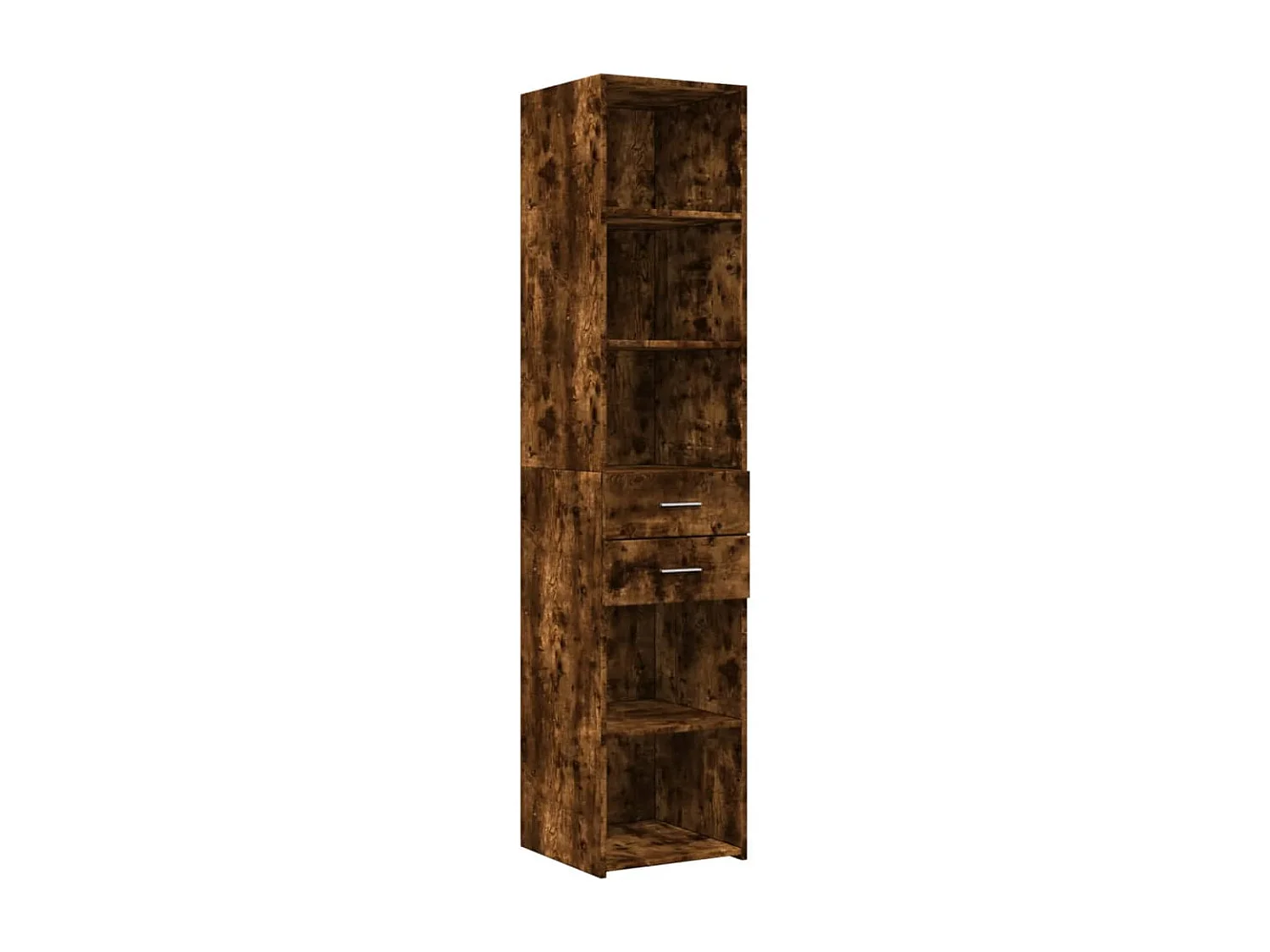 Buffet | Bahut | Meuble de rangement haut chêne fumé 40x42,5x185 cm bois d'ingénierie