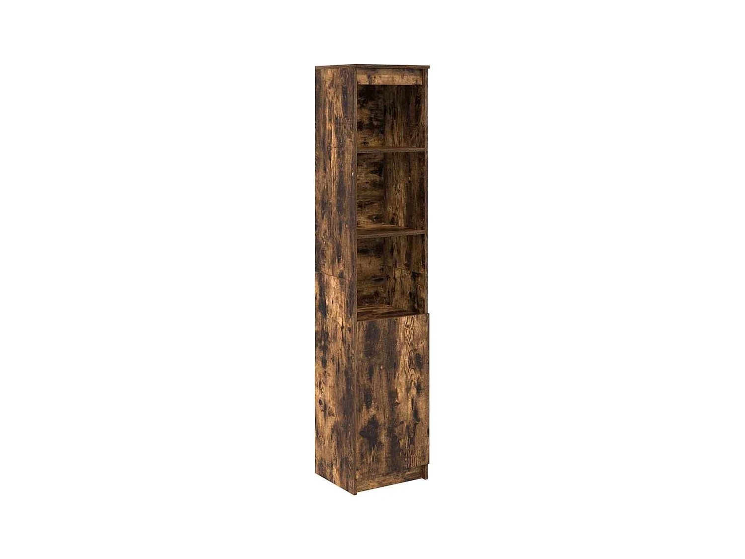 Buffet | Bahut | Meuble de rangement haut chêne fumé 37,5x35x180 cm bois d'ingénierie