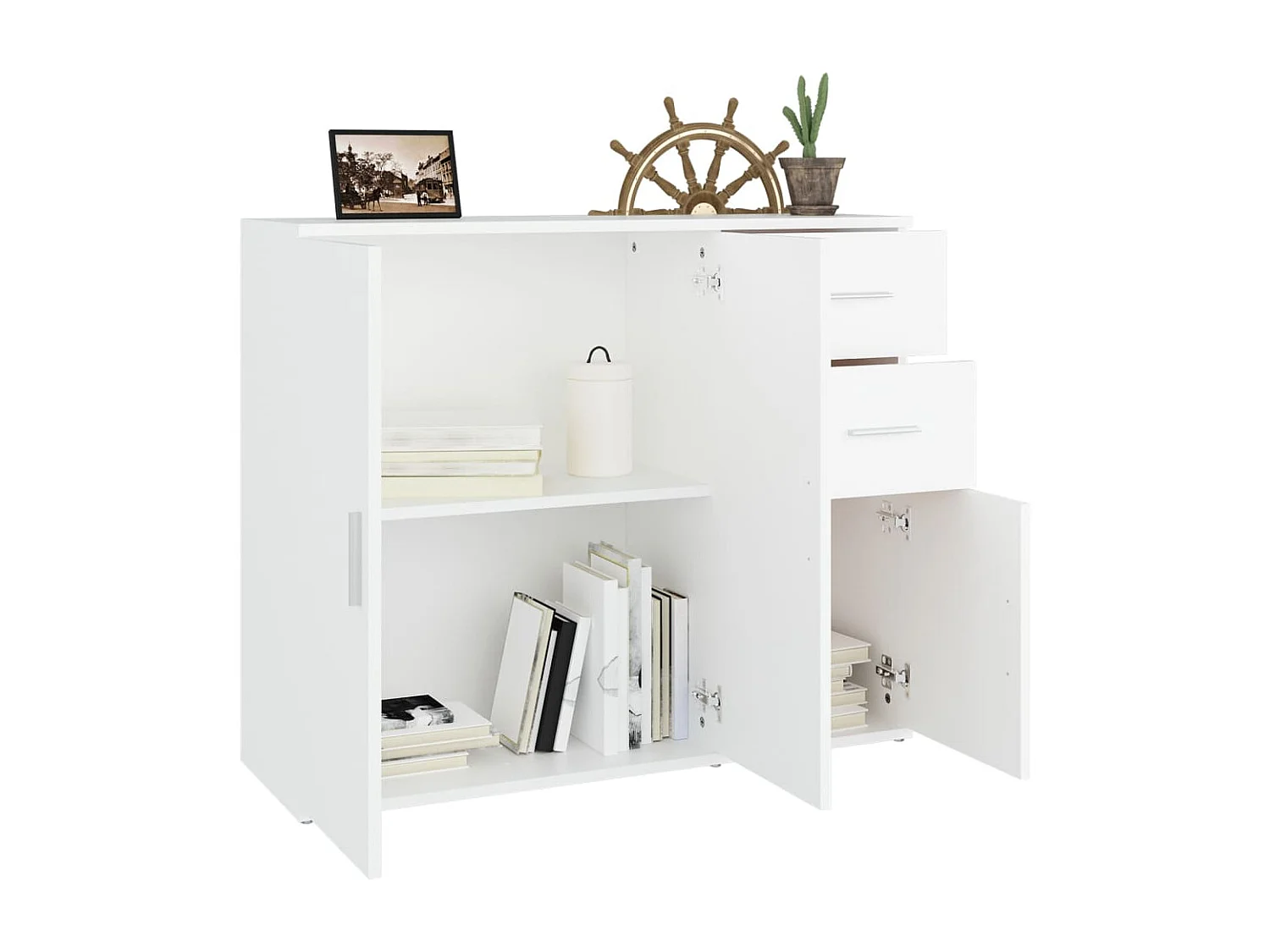 Buffet | Bahut | Meuble de rangement Blanc 91x29,5x75 cm Bois d'ingénierie