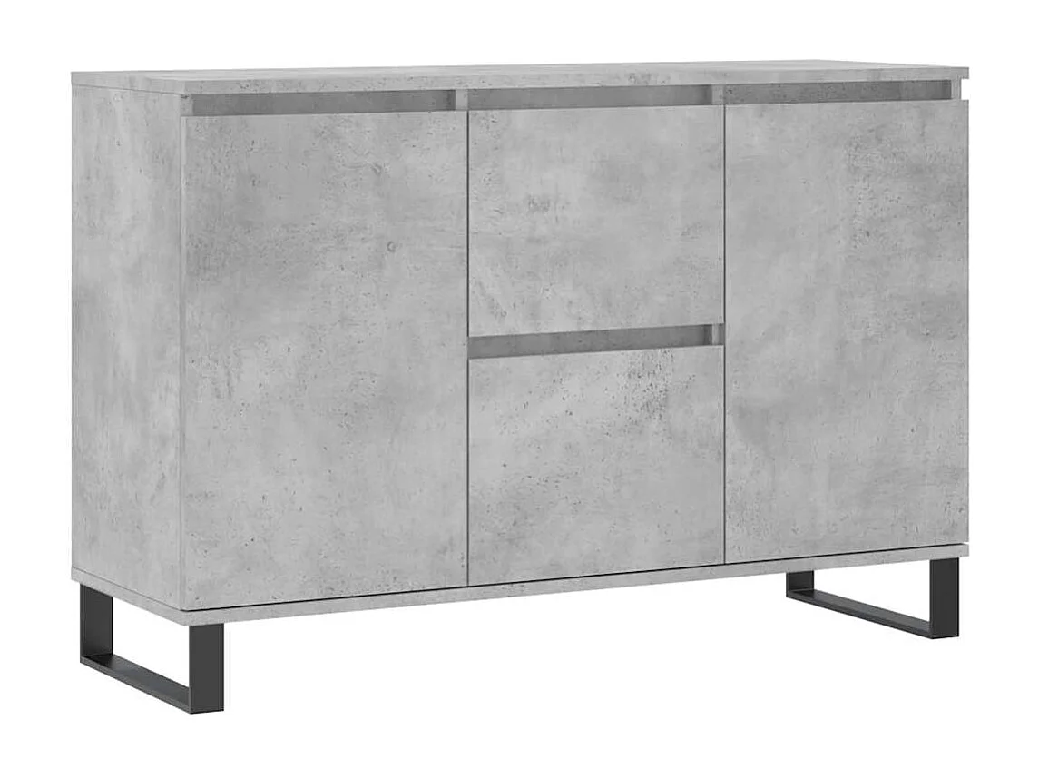 Buffet | Bahut | Meuble de rangement gris béton 104x35x70 cm bois d'ingénierie