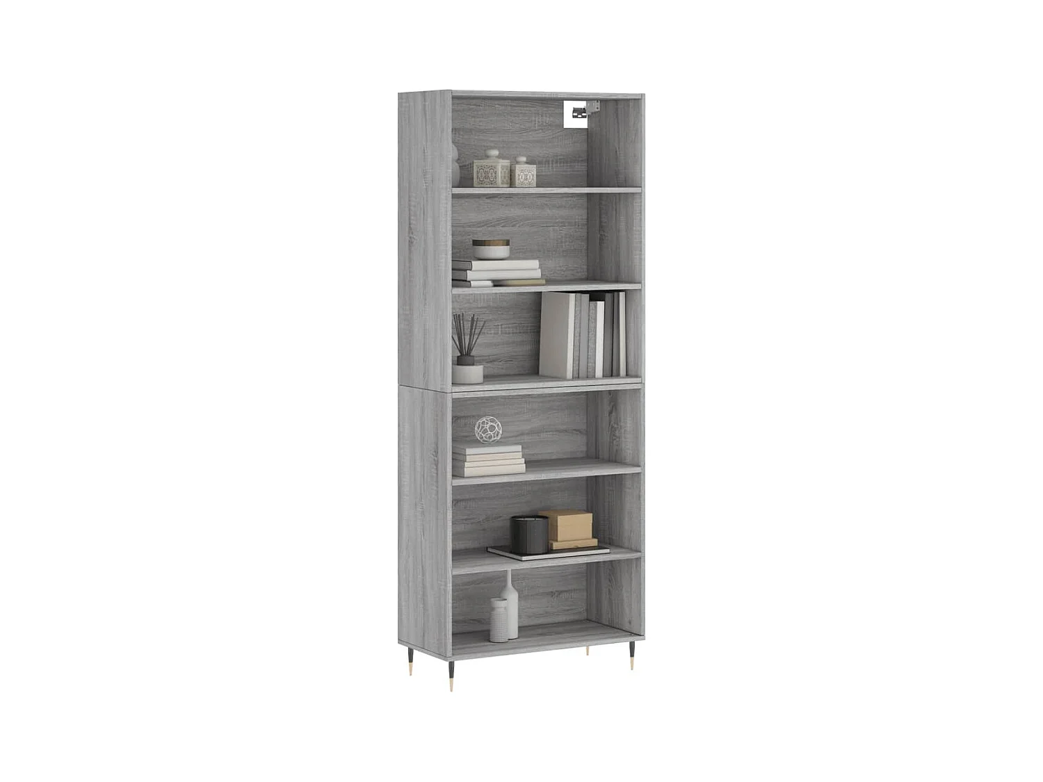 Credenza | Buffet | Armadio Grigio Sonoma 69,5x32,5x180 cm Legno Multistrato