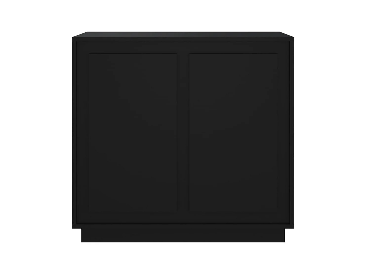 Buffet | Bahut | Meuble de rangement noir 80x34x75 cm bois d'ingénierie