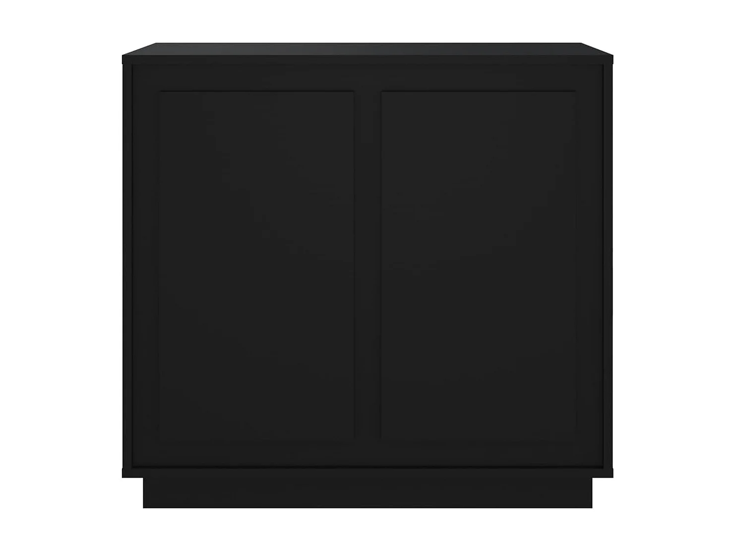 Buffet | Bahut | Meuble de rangement noir 80x34x75 cm bois d'ingénierie