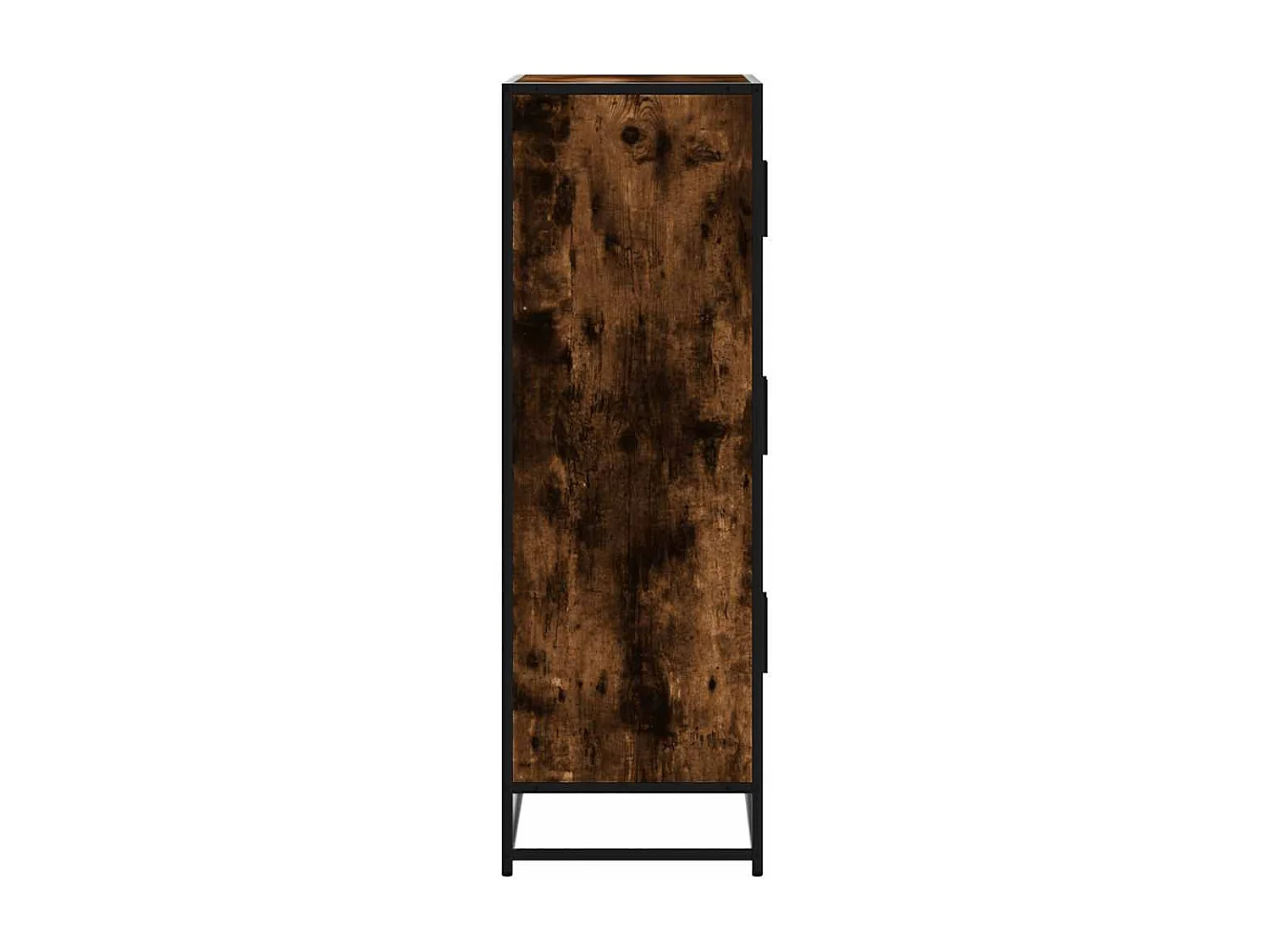 Buffet | Bahut | Meuble de rangement haut chêne fumé 68x35x106,5 cm bois d'ingénierie métal