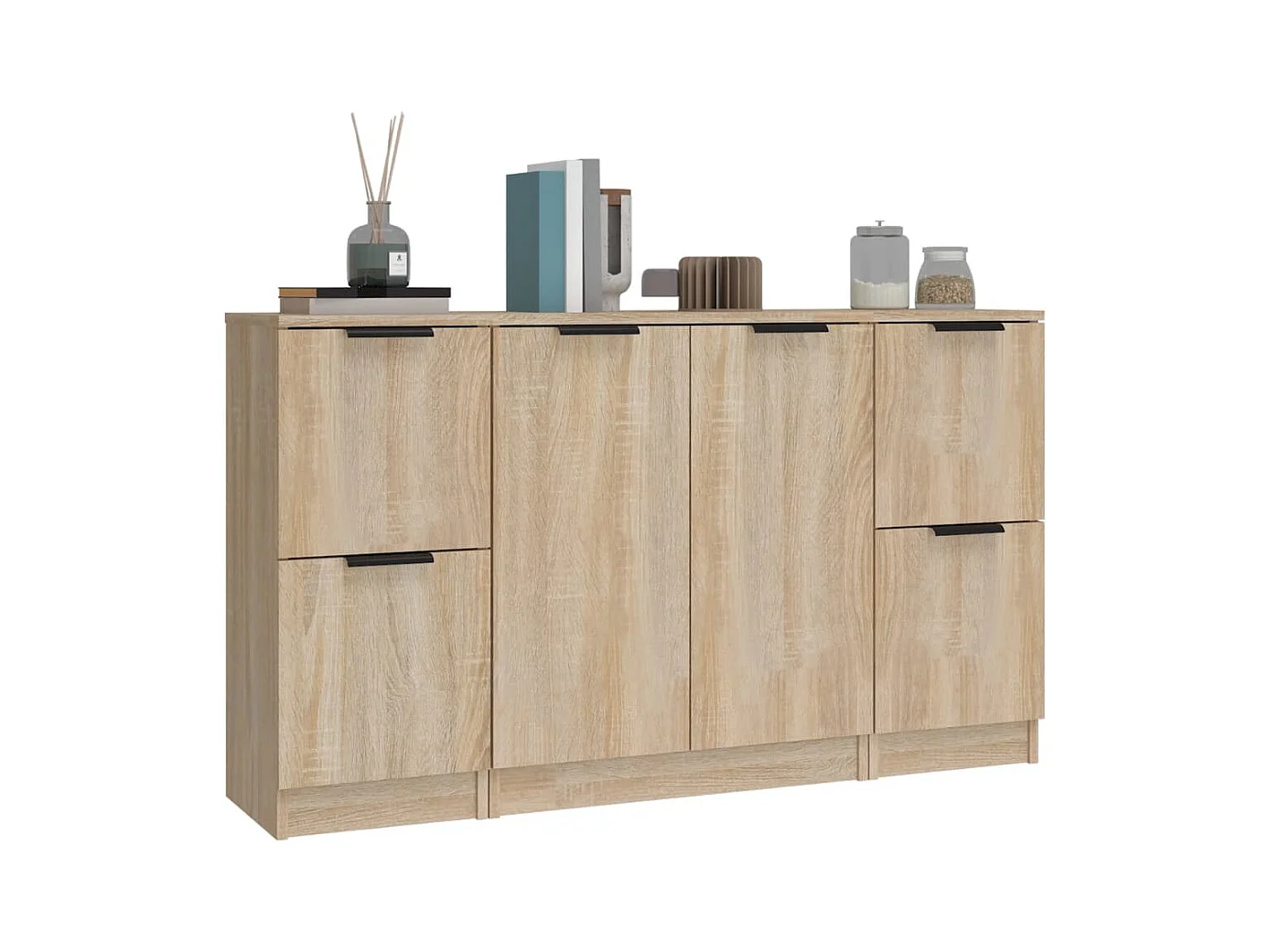 Credenze | Buffet | Armadi 3 pz Rovere Sonoma in Legno Multistrato