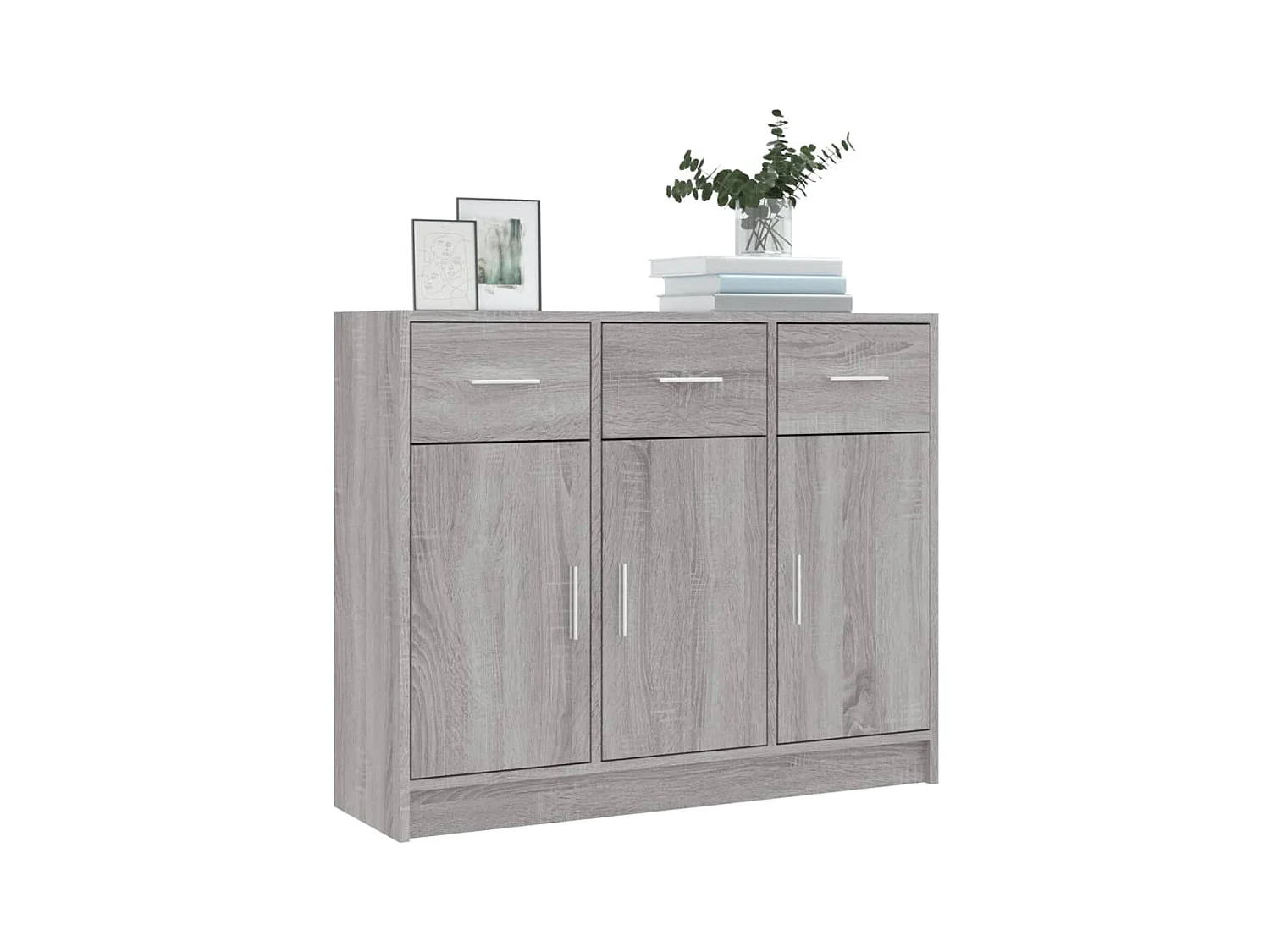 Buffet | Bahut | Meuble de rangement sonoma gris 91x28x75 cm bois d'ingénierie