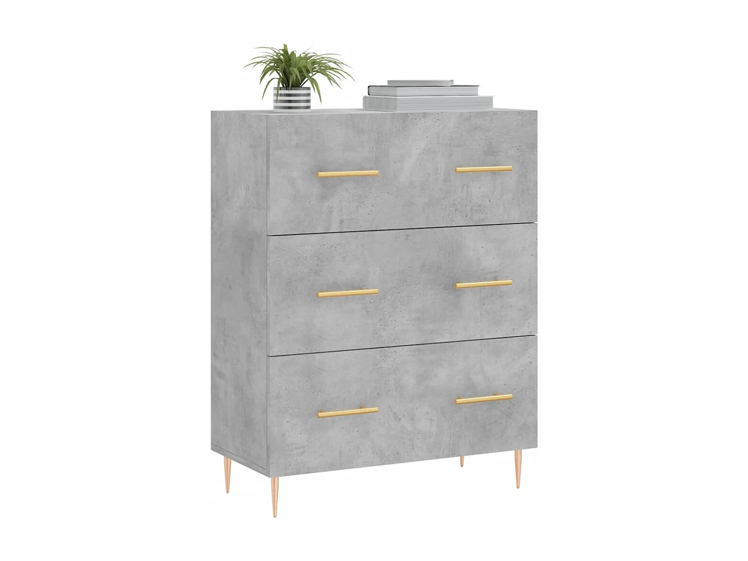 Buffet | Sideboard | Dressoir 69,5x34x90 cm bewerkt hout betongrijs