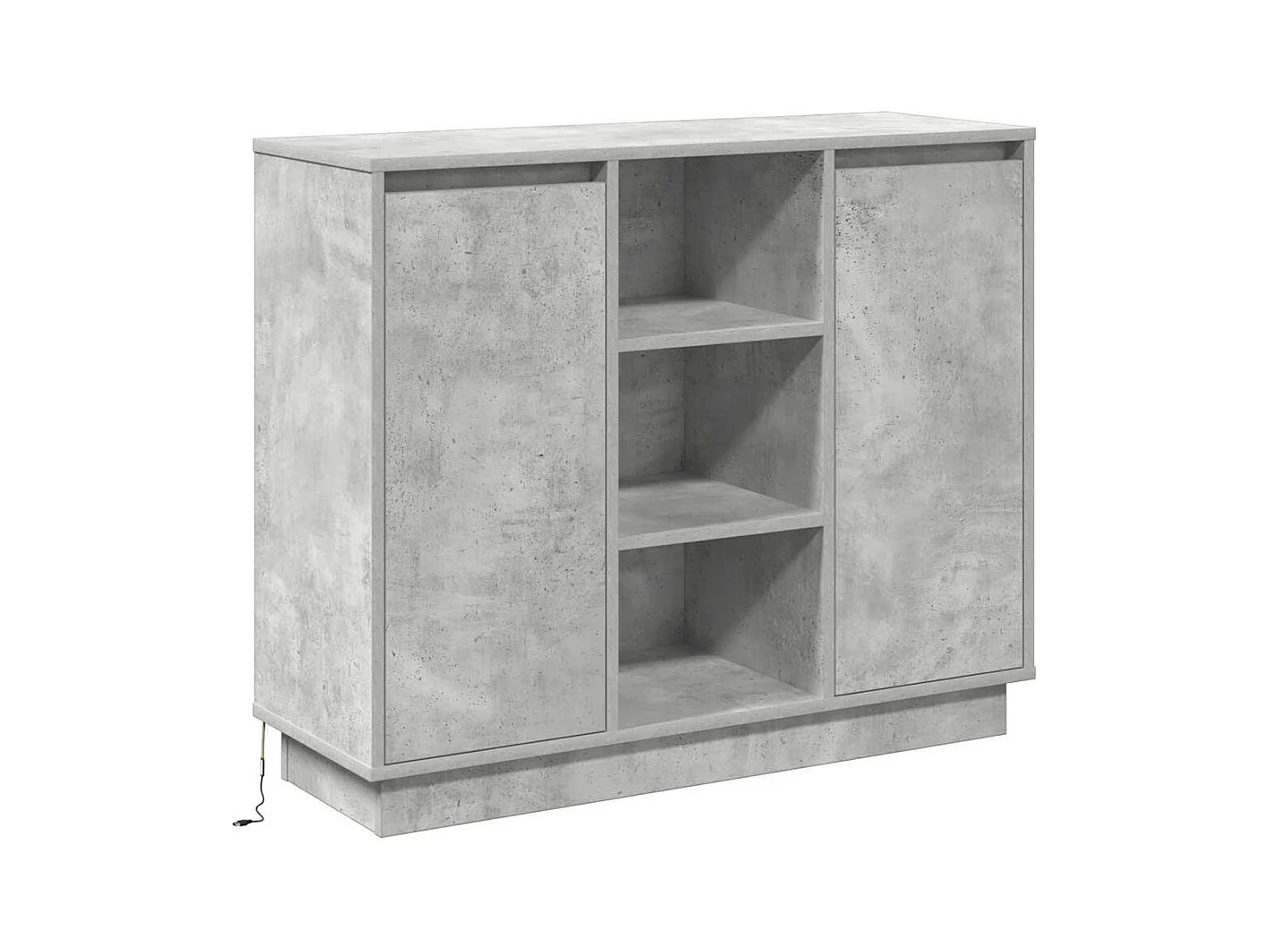 Sideboard | Credenza | Armadio con LED Grigio cemento 90x32x75 cm Legno ingegnerizzato