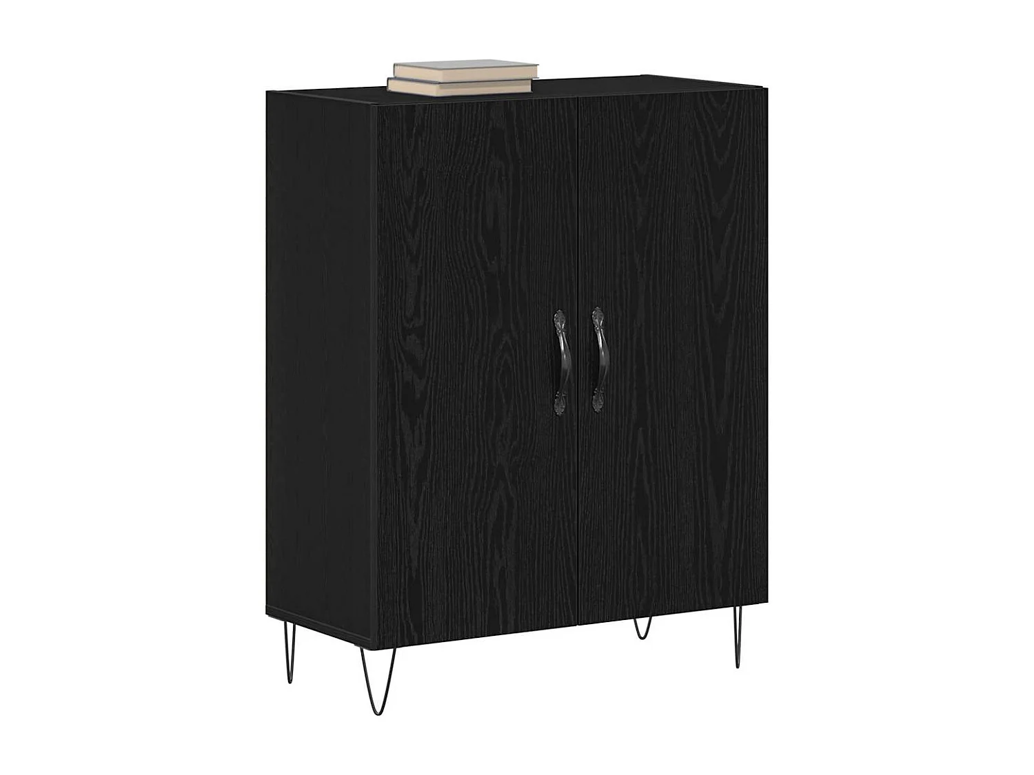 Buffet | Bahut | Meuble de rangement Noir Chêne 69,5x34x90 cm Bois d'ingénierie